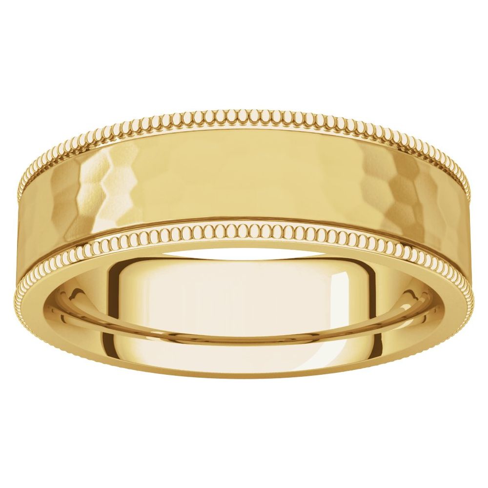 Milgrain Edge Flat Band