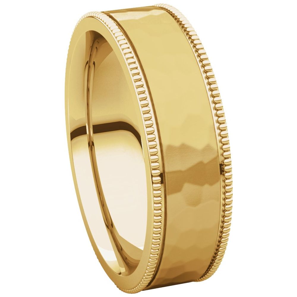 Milgrain Edge Flat Band