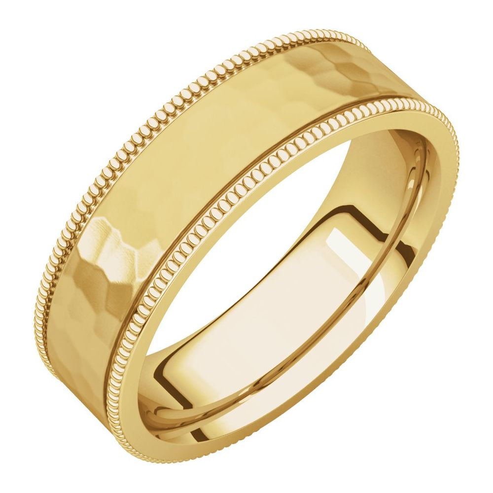 Milgrain Edge Flat Band