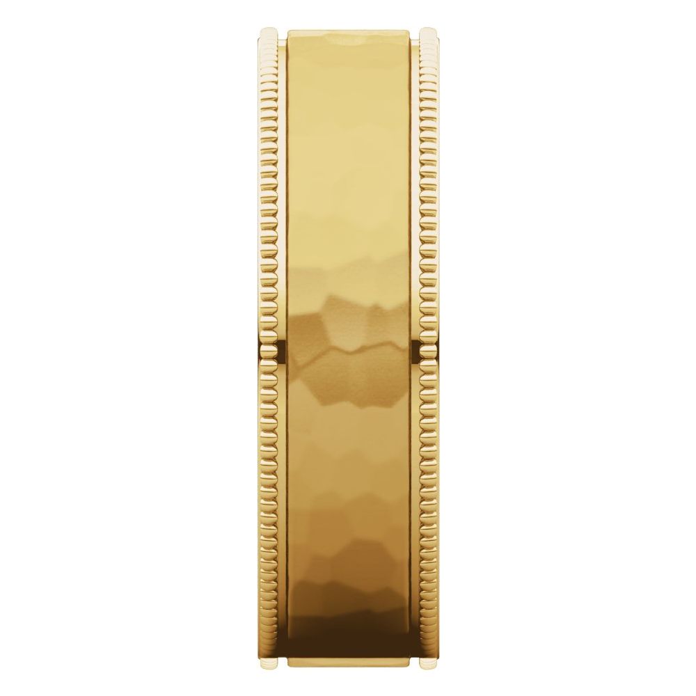 Milgrain Edge Flat Band