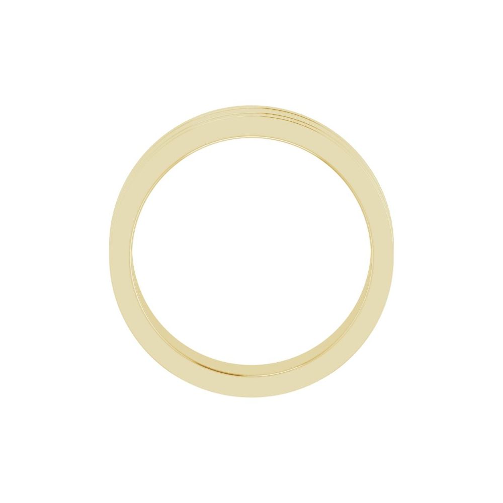 Milgrain Grooved Flat Band