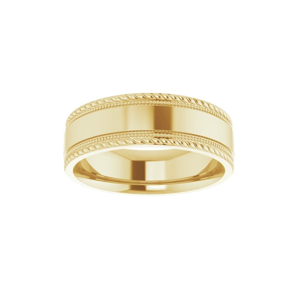 Milgrain and Rope Stepped Band