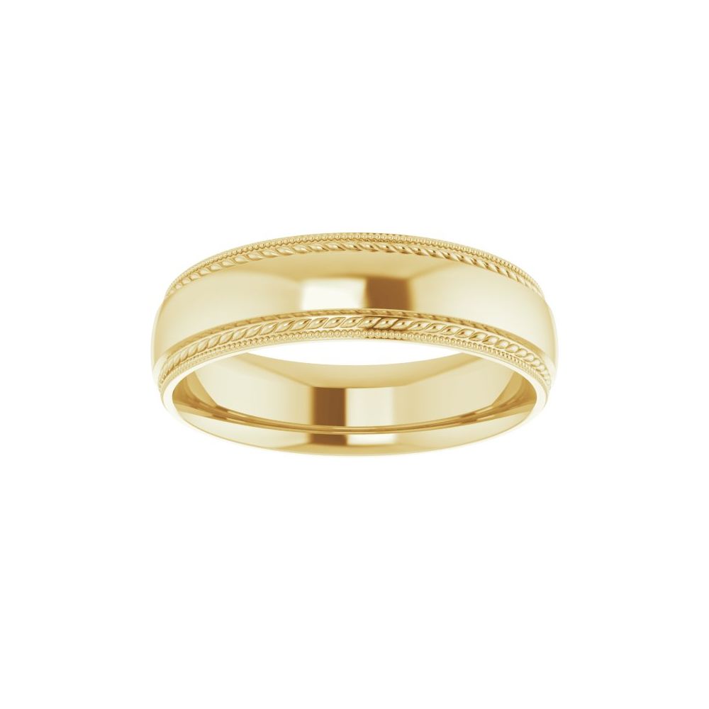 Rope and Milgrain Stepped Band