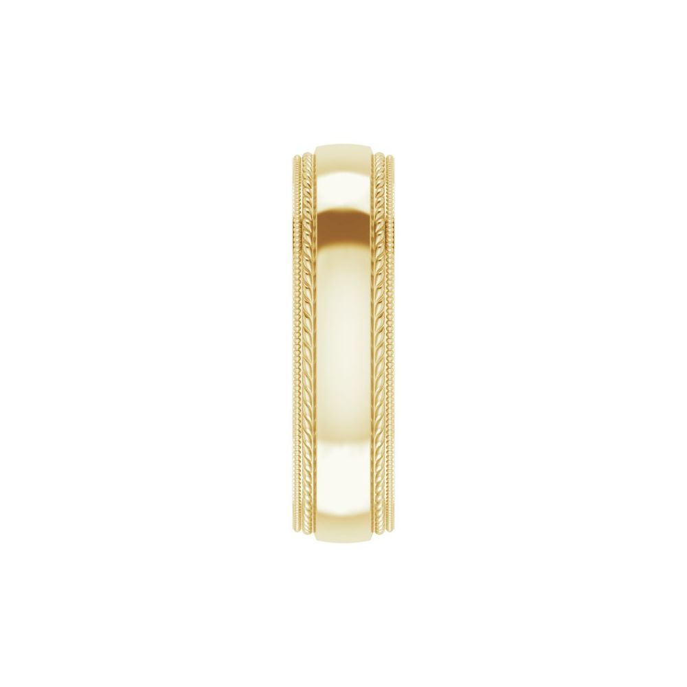 Rope and Milgrain Stepped Band