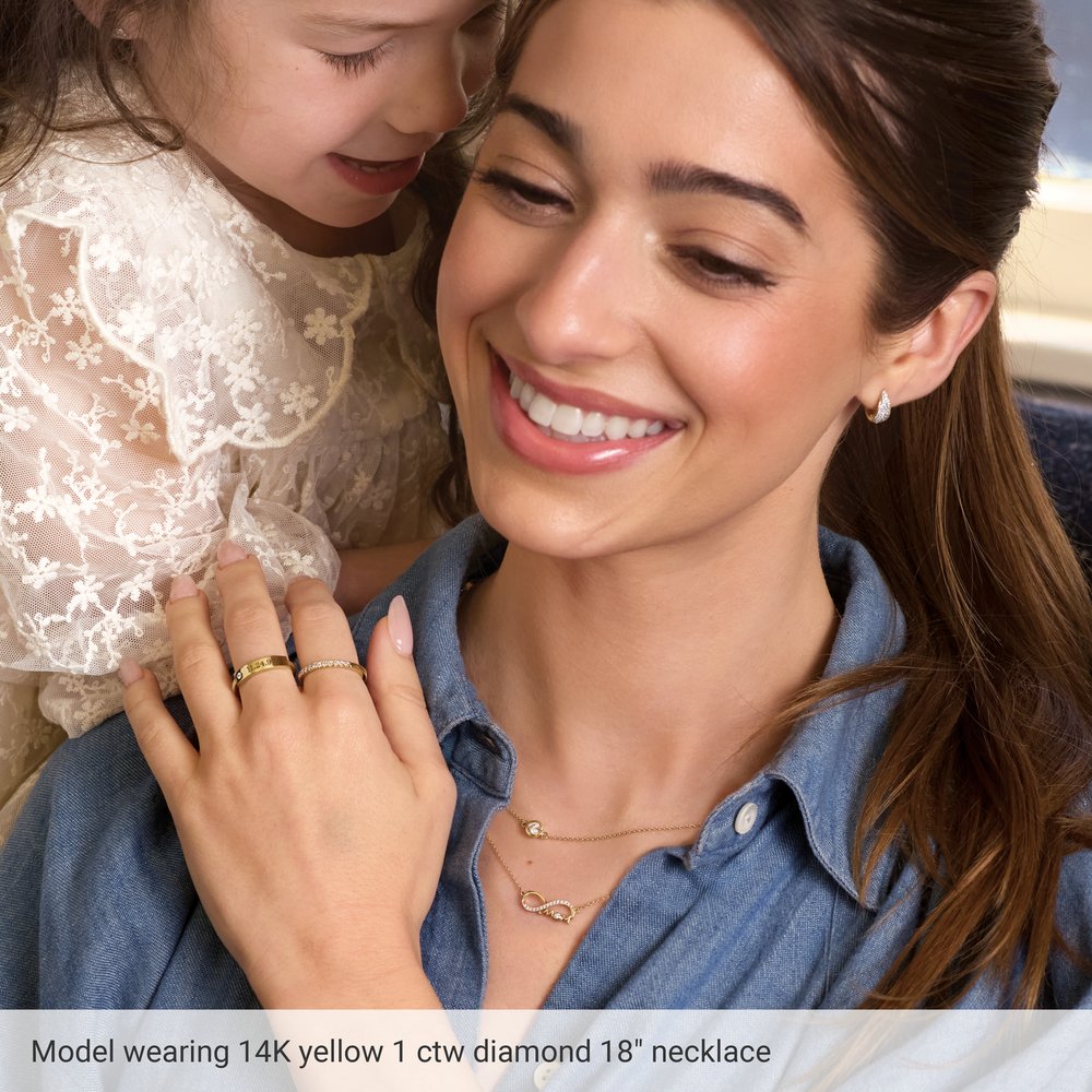 Bezel Diamond Station Necklace