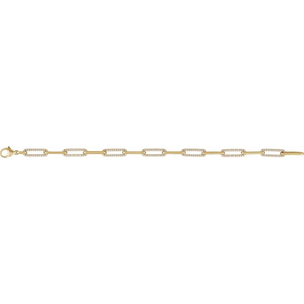 Diamond Accented Link Bracelet