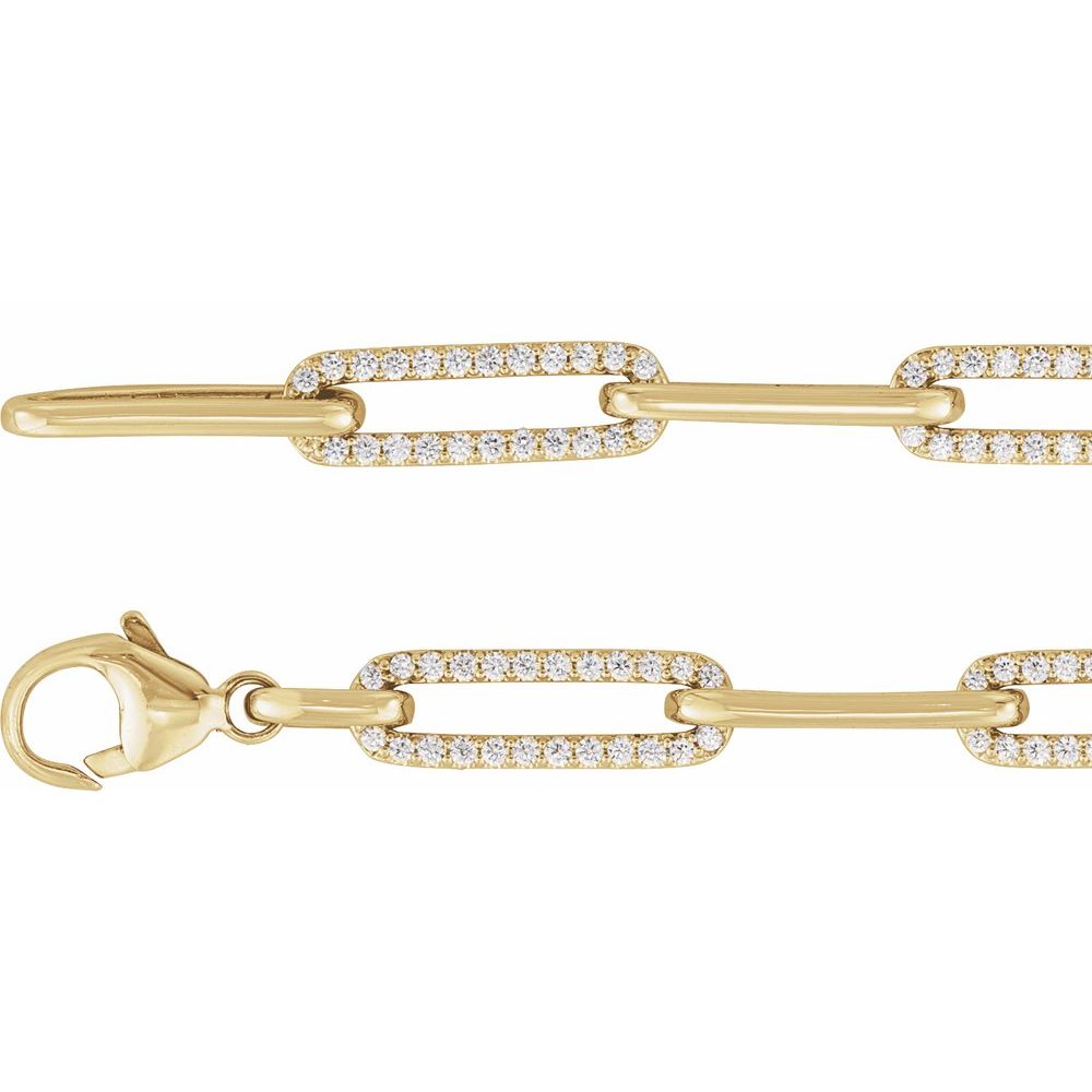 Diamond Accented Link Bracelet