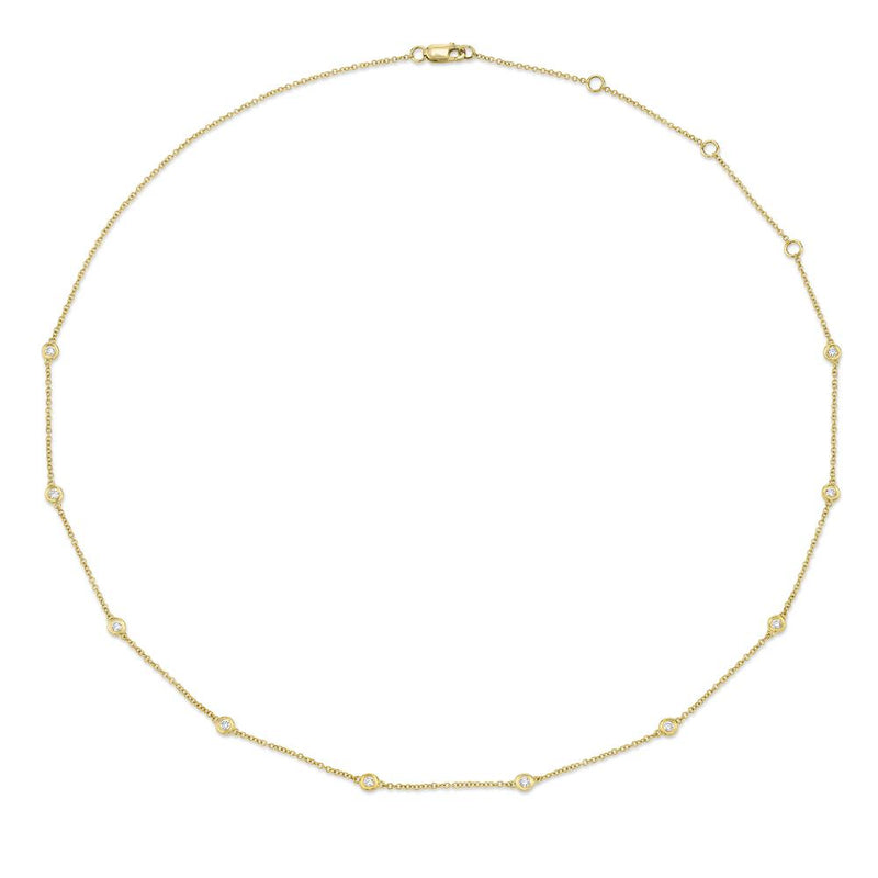 JDG Bailey Diamonds by the Yard Chain Necklace SC22003838 14K Yellow Gold 18"