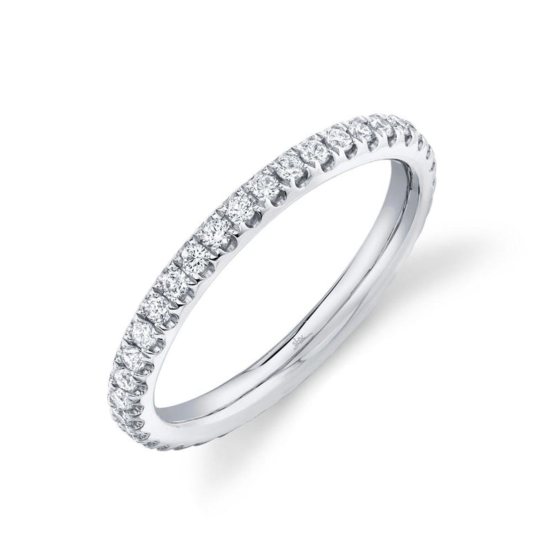 JDG 0.53 CT Diamond Eternity Band 14K White Gold Size 7