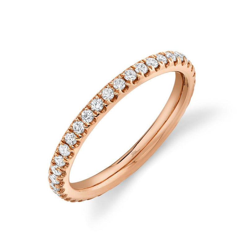 JDG 0.53 CT Diamond Eternity Band 14K Rose Gold Size 7