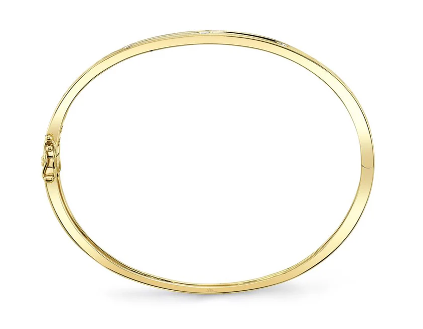 Bezel Diamond Bangle Bracelet