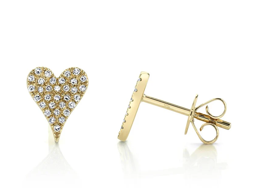 Kate Pavé Heart Earrings